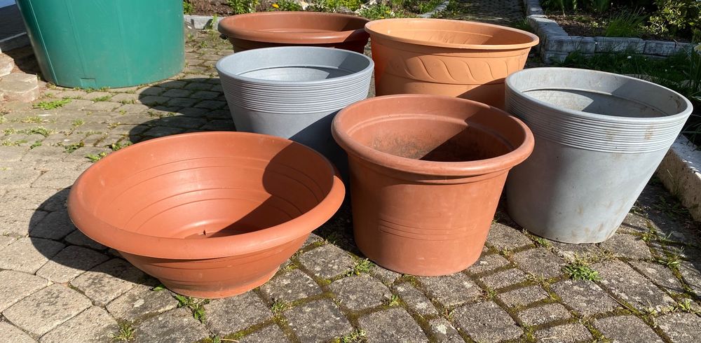 Verschieden grosse Pflanztpfe aus Kunststoff (Gebraucht) in Rosshusern  fr CHF 20  nur Abholung auf Ricardo kaufen