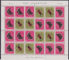 Schweiz 1953: Kehrdruckbogen Pro Juventute ** - Kat. 550.--
