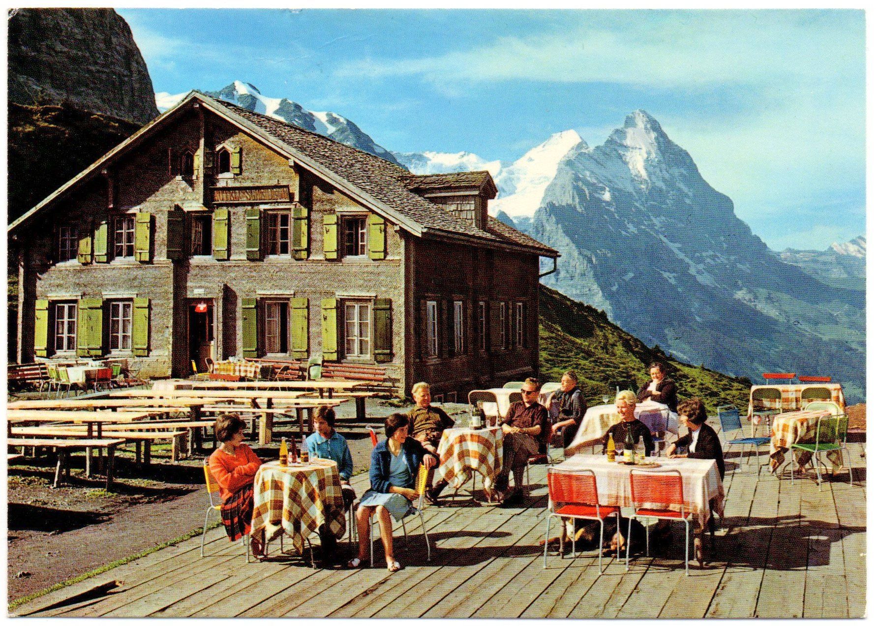 Ansichtskarten: GRINDELWALD Hotel Grosse Scheidegg - Eiger und Mönch – Gebraucht aus Jona von philajona