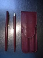 Original Caran d'Ache Kugelschreiber und Stift im Lederetui