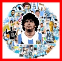 Lionel Messi Maradona Argentinien Fussball 50 tlg Stickerset