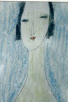 NIKOLAI LETHO (Suomi, 1905-1994) Dame, Art-Brut, um 1970