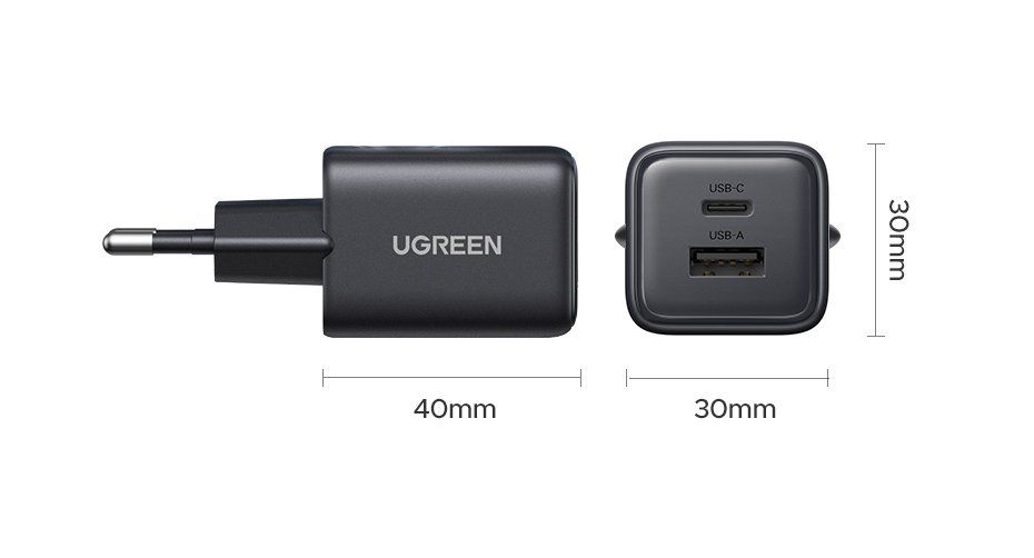 Ugreen Caricabatterie: USB-C & USB-A Netzteil / original UGREEN Ladegerät GAN 20W – Nuovo e nell'imballaggio originale da Uster venduto da -FPS- 2