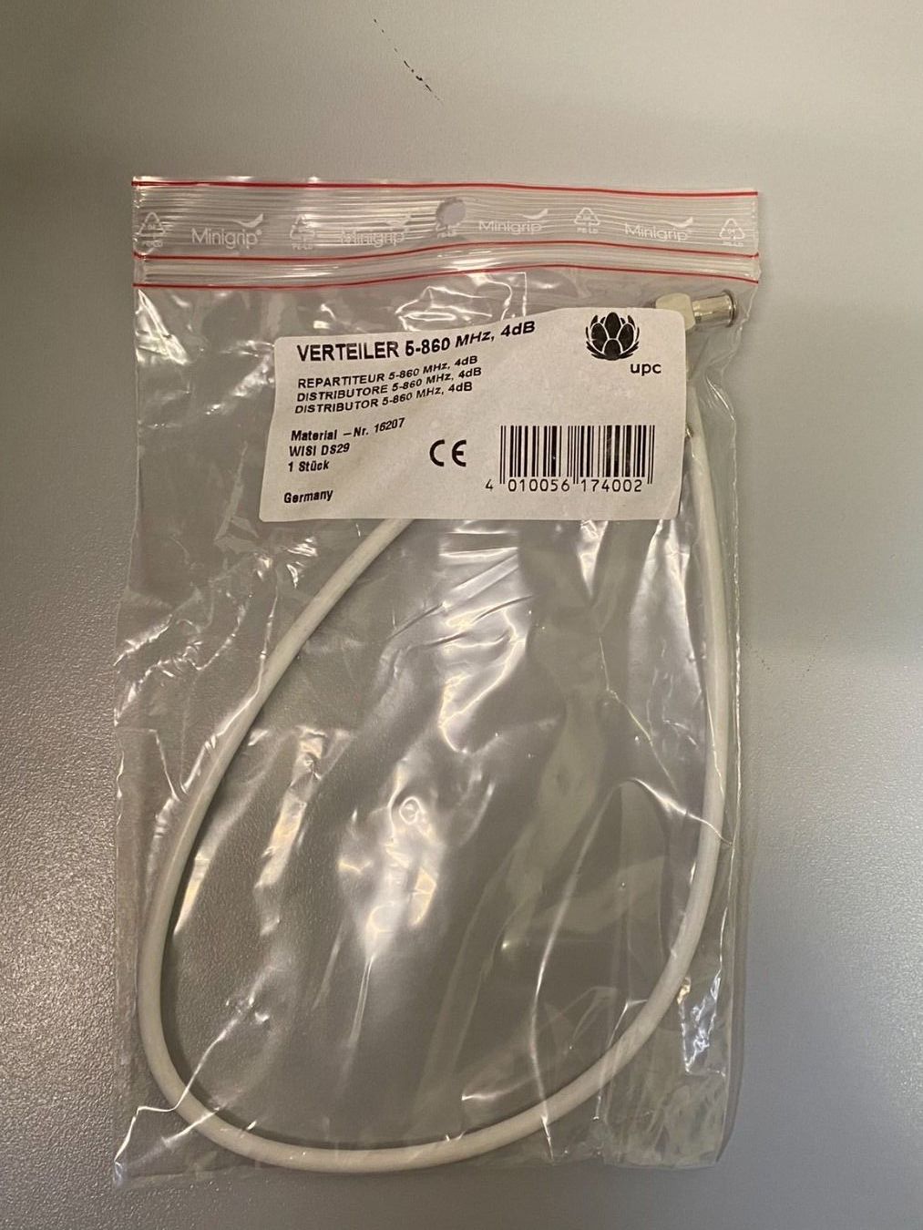 Radiocomunicazione: UPC Verteiler 5-860 MHz, 4 dB – Nuovo e nell'imballaggio originale da Hochdorf venduto da av-electronics