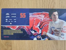 unsignierte Carlos Sainz Autogrammkarte. Formel 1.Ferrari
