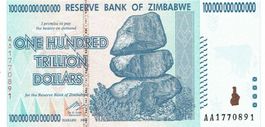 Zimbabwe 100 Trillonen Dollar 2008 P-91 UNZ