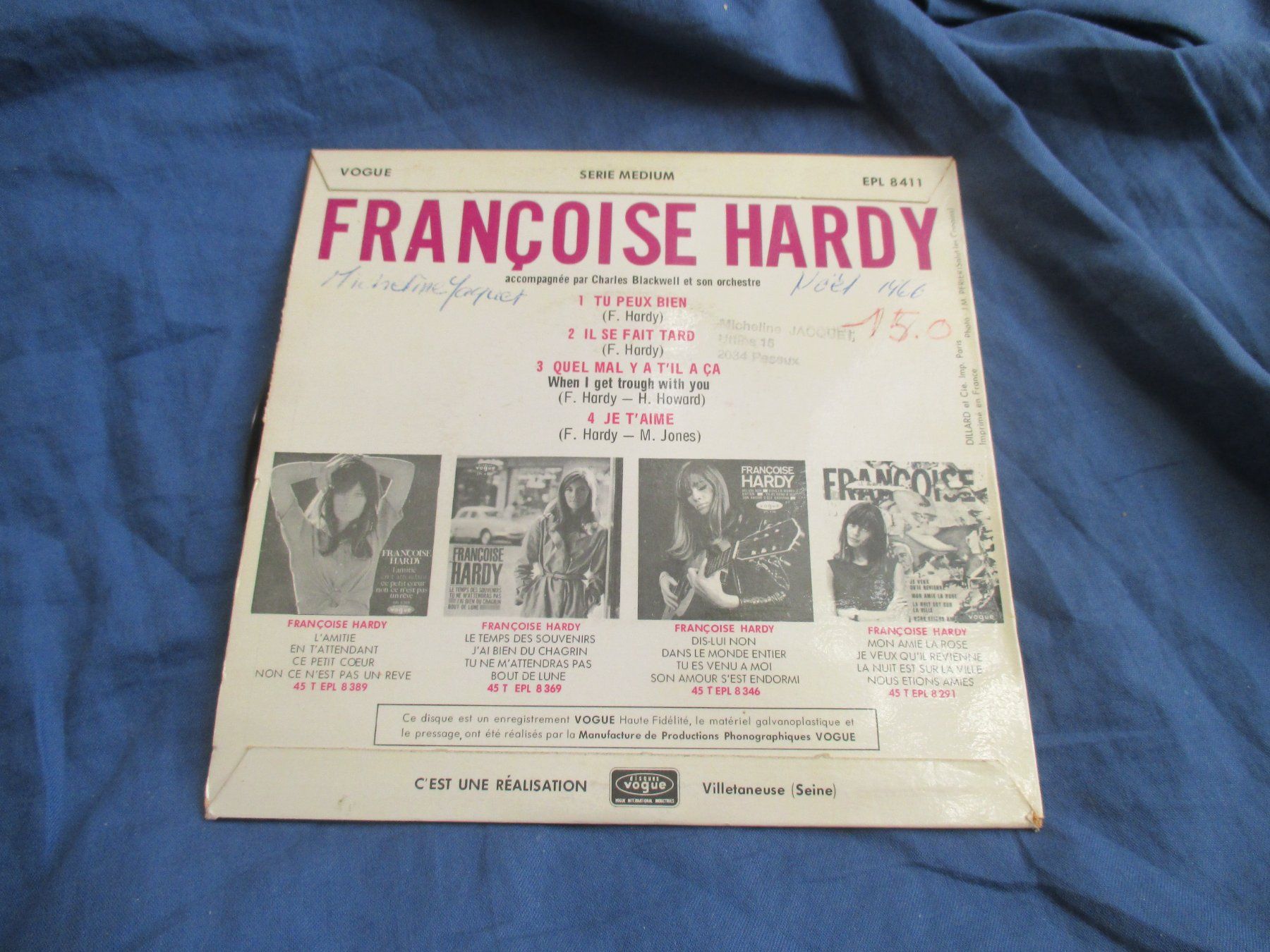 Dischi in vinile: Françoise Hardy EP Tu peux bien – Usato da Colombier NE venduto da Nevenma 1