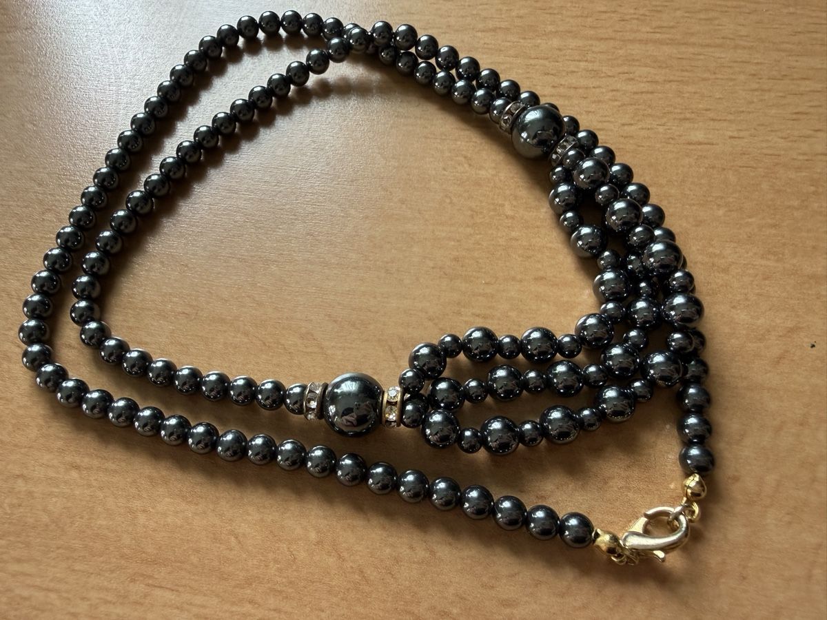 Catenine: Hämatit Kette Vintage – Usato da Lamone venduto da LaCantinaMagica 1