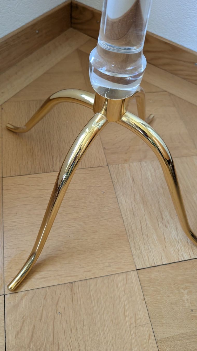 Tische: Glas-Salontischli mit goldenen Beinen – Gebraucht aus Ittigen von stoney63 2