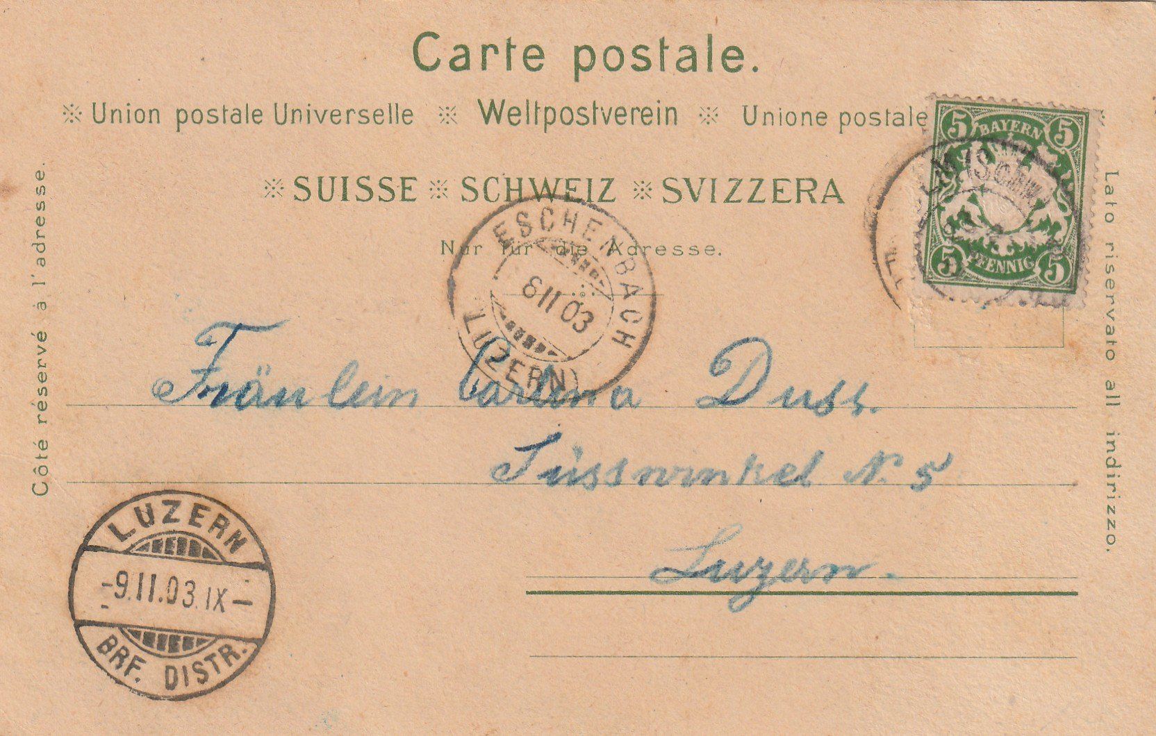 Cartoline postali: Eschenbach Litho – Usato da Rorschacherberg venduto da fratovi2 1