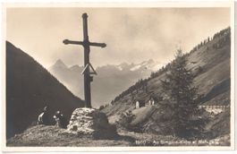 Au SIMPLON KULM et Refuge 5: Foto-AK Soc. Graphique ~1930