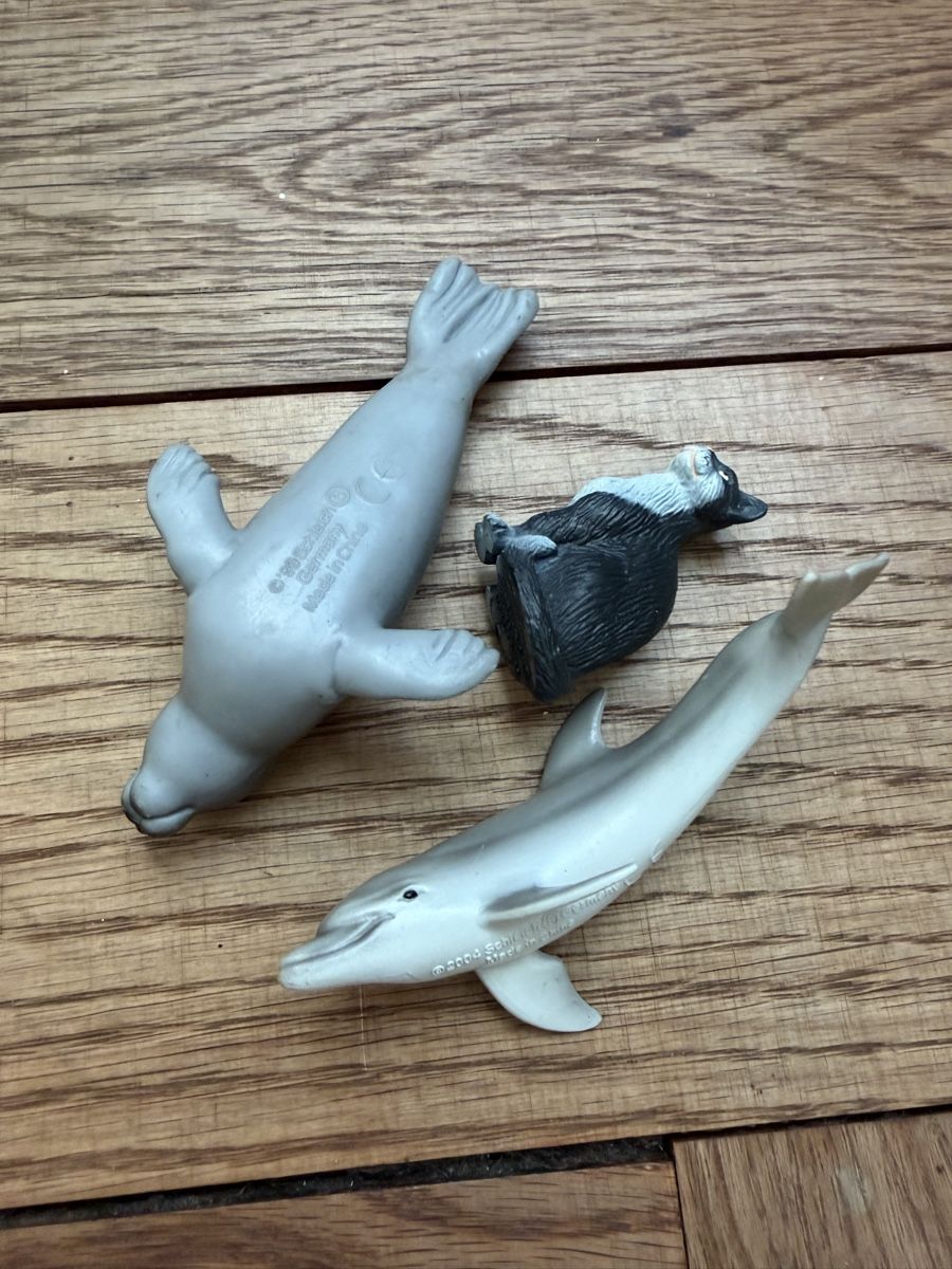Schleich Giocattoli: 3er Set Schleichtiere (Robbe, Katze, Delfin) – Usato da Zürich venduto da chi_9dfb 1