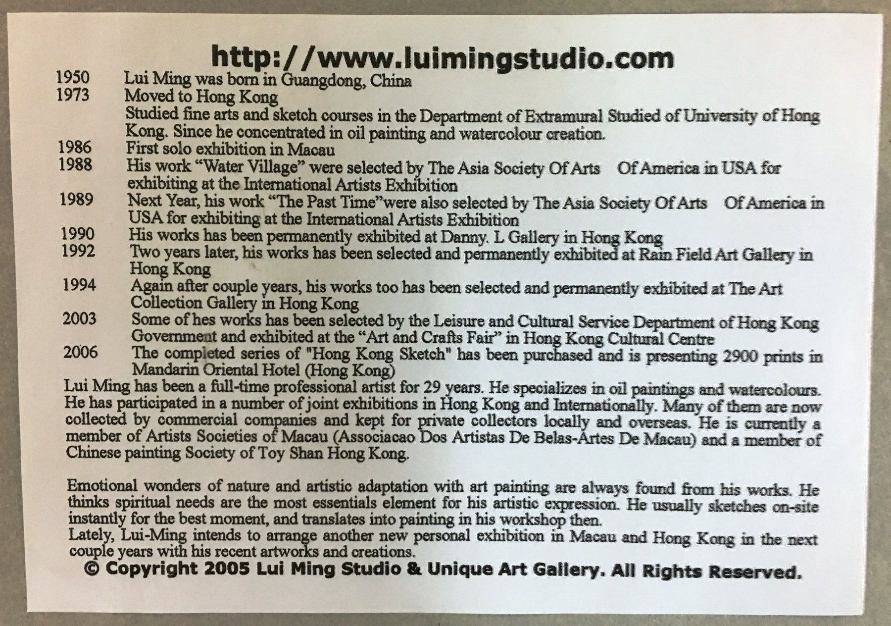 Dipinti: Kunstdruck von Lui Ming Limited Edition – Nuovo e nell'imballaggio originale da Oftringen venduto da Vucki 5