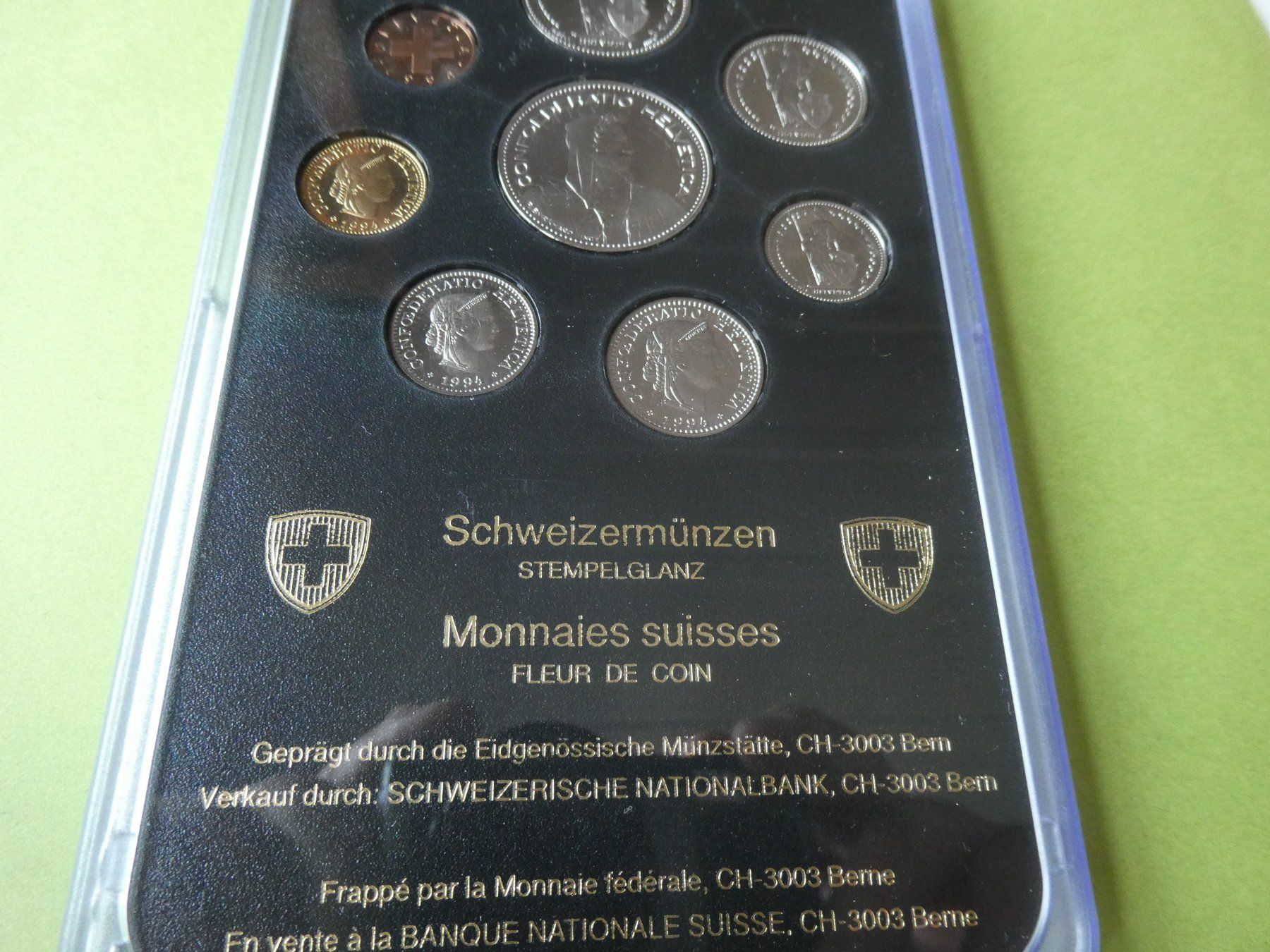 Alle Münzen: Schweiz 1994, Münzsatz  stempelglanz – Neu (gemäss Beschreibung) aus Hinterforst von Rohusri 3