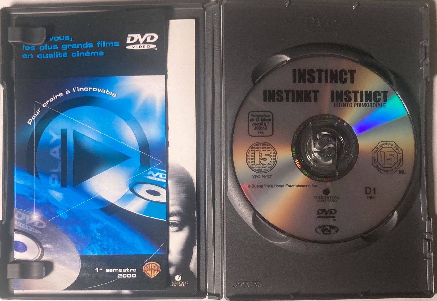 Tutti i DVDs: ANTHONY HOPKINS / CUBA GOODING, JR. - INSTINCT – Usato da Poliez-Pittet venduto da Newtown-Records 2