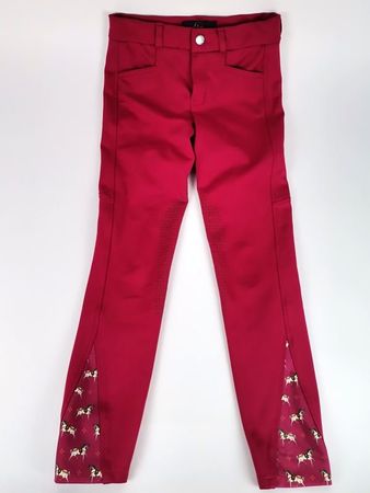 HKM Reithose dunkelpink Mädels Gr.134