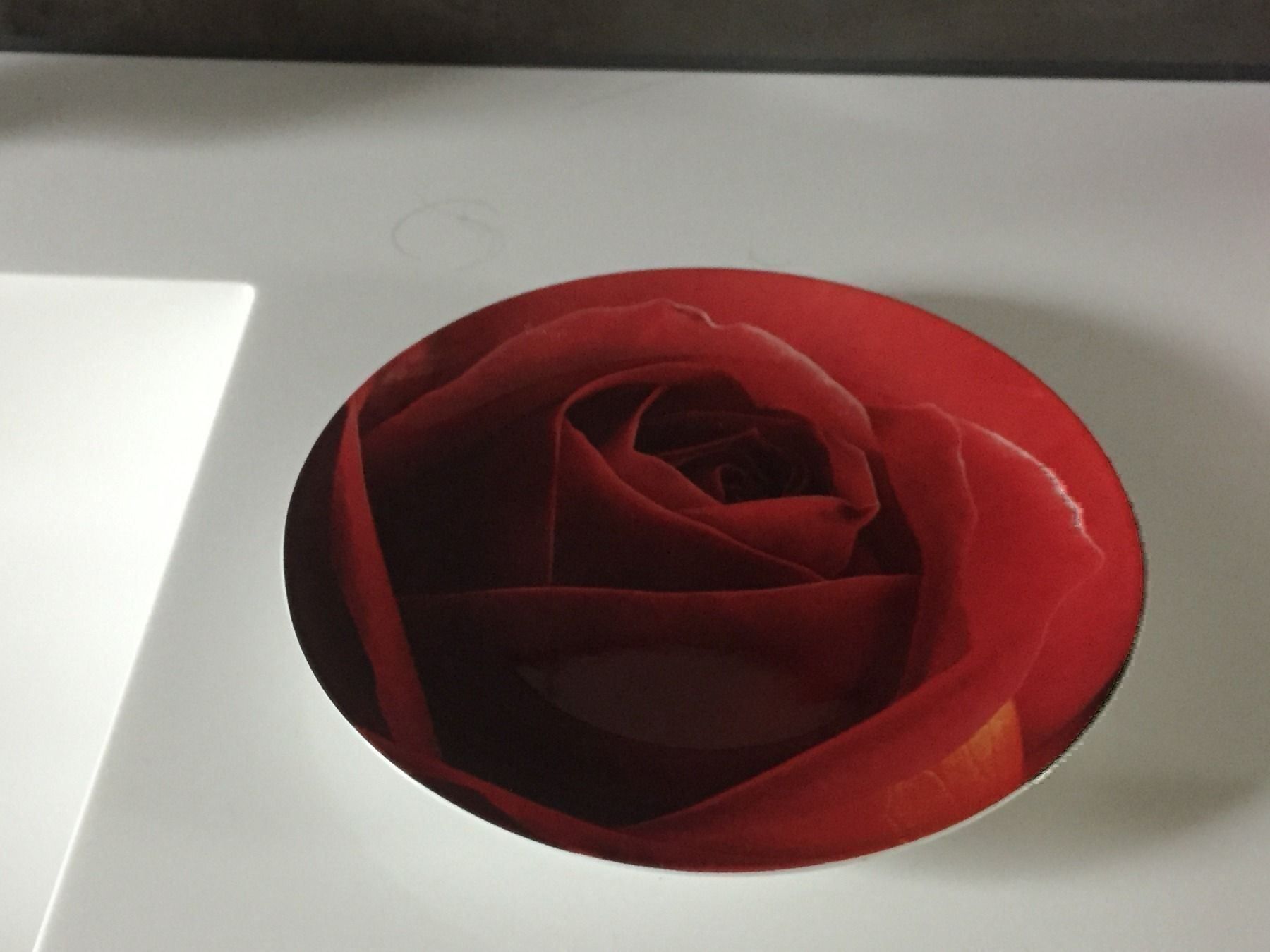 Piatti: Teller mit roter Rose und Rosenkerze – Usato da Gisikon venduto da luz_l95s 2