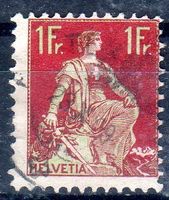 HELVETIA MIT SCHWERT MARKENBILD STARK NACH RECHTS VERSCHOBEN