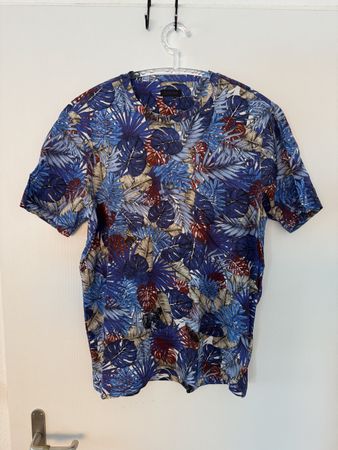 Z Zegna Tshirt, Sommer, Palmenmuster, Grösse M