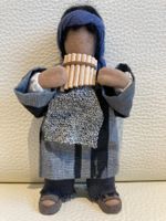 Krippenfiguren/Weihnachtsfiguren Hirt mit Panflöte