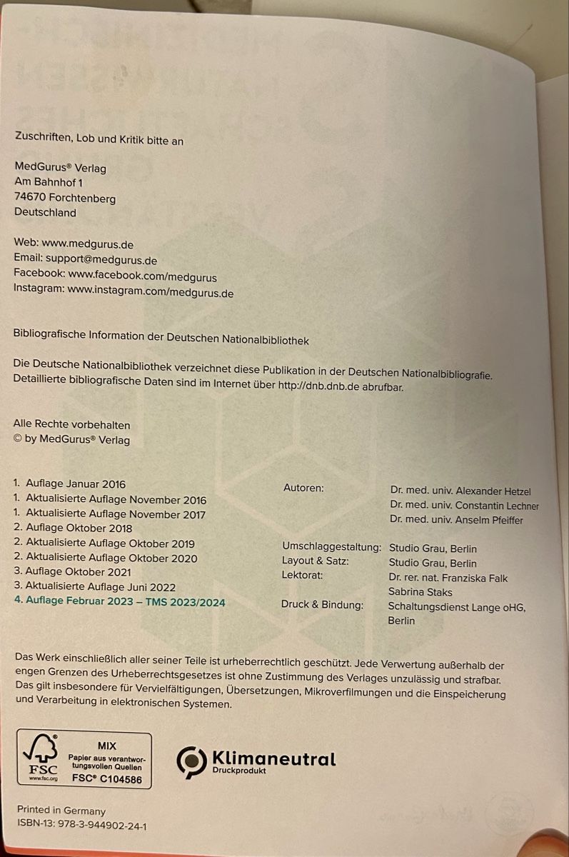 Libri: TMS/EMS Vorbereitungs-Sammlung – Usato da Basel venduto da Schmutpa 1