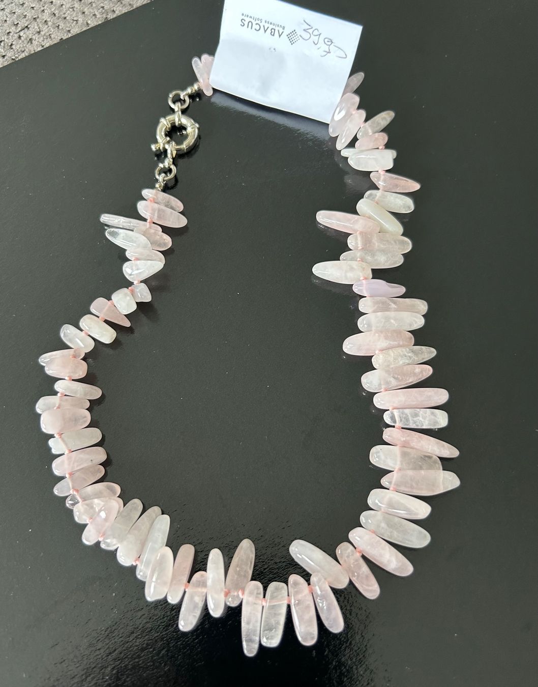 Catenine: Abacus Kette, Rosenquarz Edelsteine – Nuovo (secondo la descrizione) da Triengen venduto da zomavesu