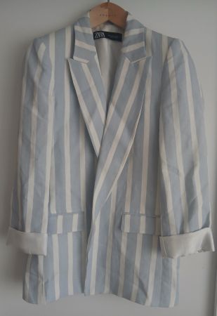 Blazer Zara gestreift hellblau weiss Grösse S sehr gut Zusta