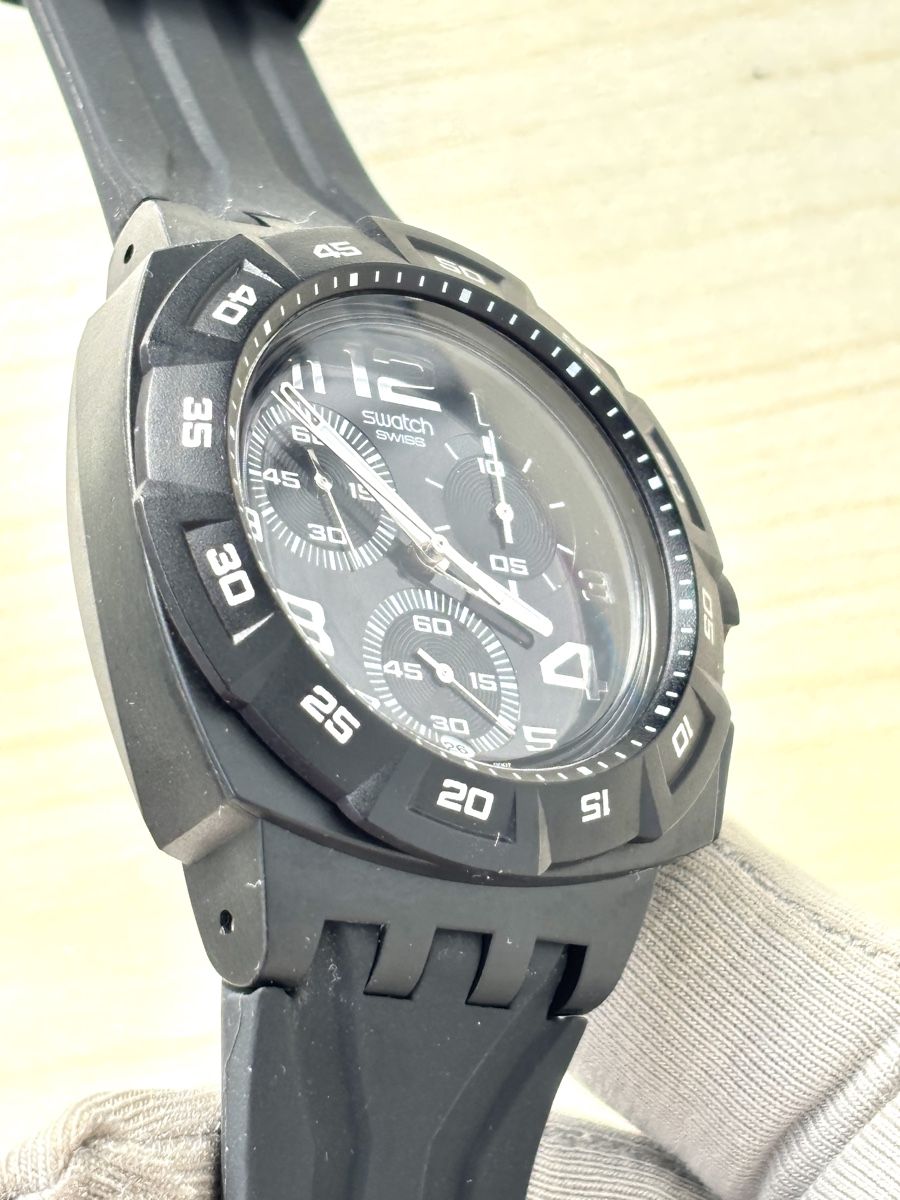 Swatch Uhren: Swatch Chronograph schwarz gebraucht – Gebraucht aus Grenchen von chththl 4