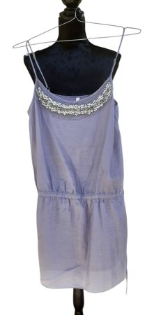 Kleid lila mit Seide/Baumwolle