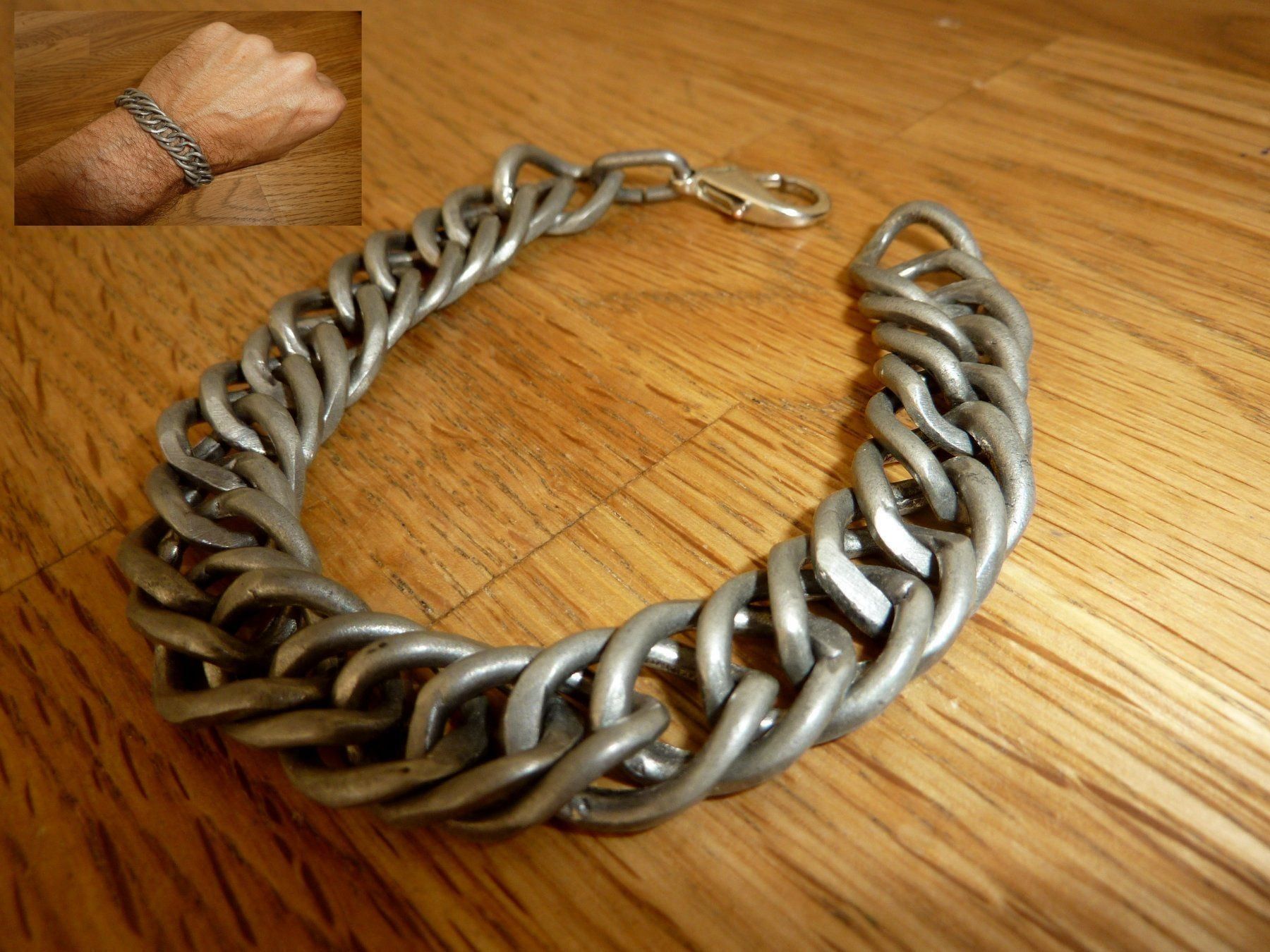 Armbänder & -reifen: Armband originalWalliser-Zinnkannenkette – Gebraucht aus Hochfelden von swissice