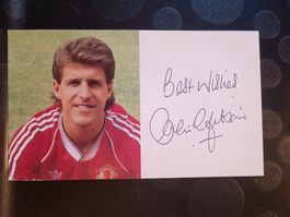 Colin Gibson - handsignierte alte Manchester United Karte