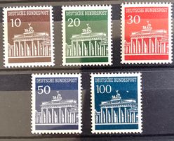 1966-67 / BRD - Brandenburger Tor - Serie ** - Mi 506-510