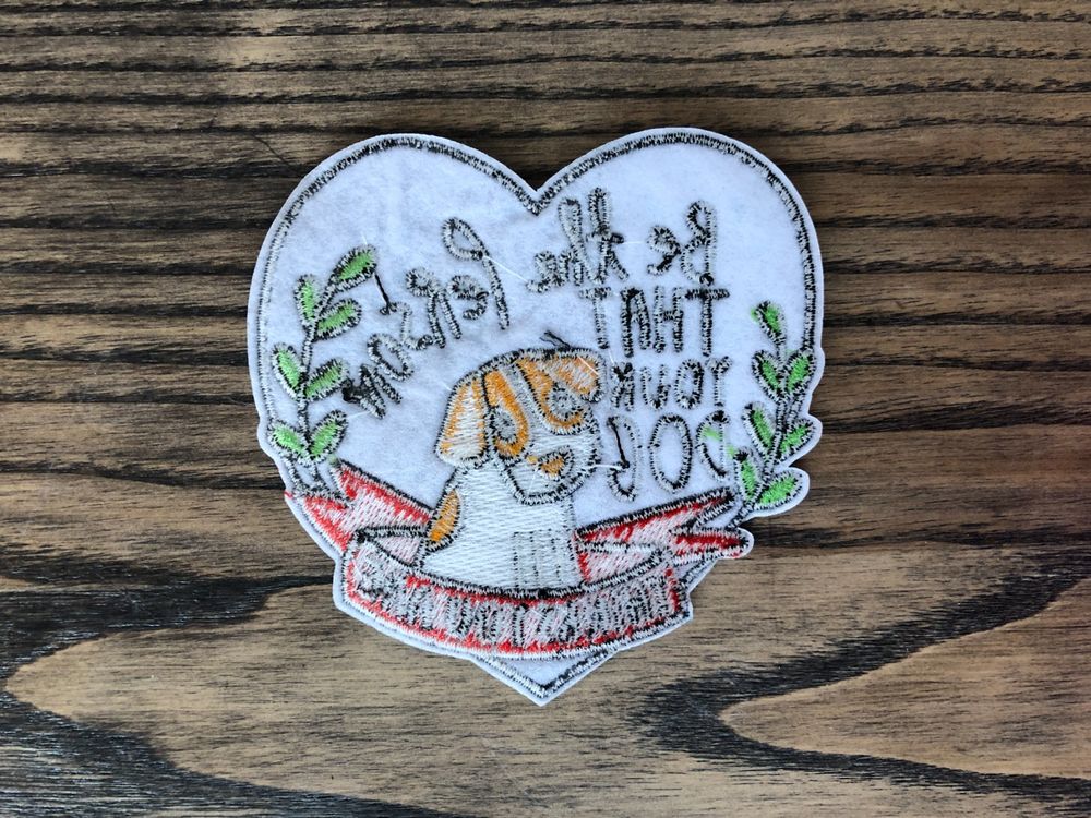 Aufnäher Patch zum Aufbügeln Hund Herz Spruch Kaufen auf Ricardo