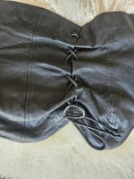 Echtleder Corsage / Leder Corset Schwarz Gr. 40