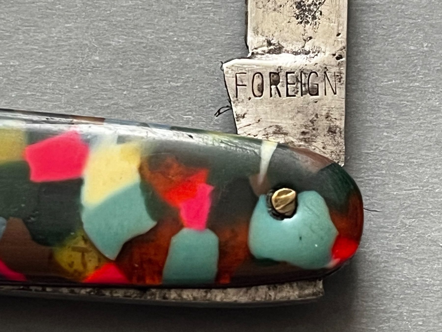 Coltelli tascabile: Vingtage Sackmesser 77 mm foreign – Usato da Zürich venduto da FV.vintage 2