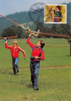 Maximumkarte Modellfliegen Pro Juventute 1990 Ausgabetag