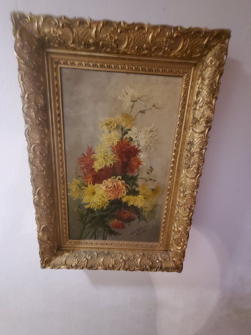Gemälde: Blumen Gemälde Bouquet Ottilie Rittmeier 1899 Basel – Gebraucht aus Balsthal von redcarpet 5