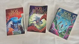 Lot de 3 livres SOS Créatures Fantastiques, parfait état