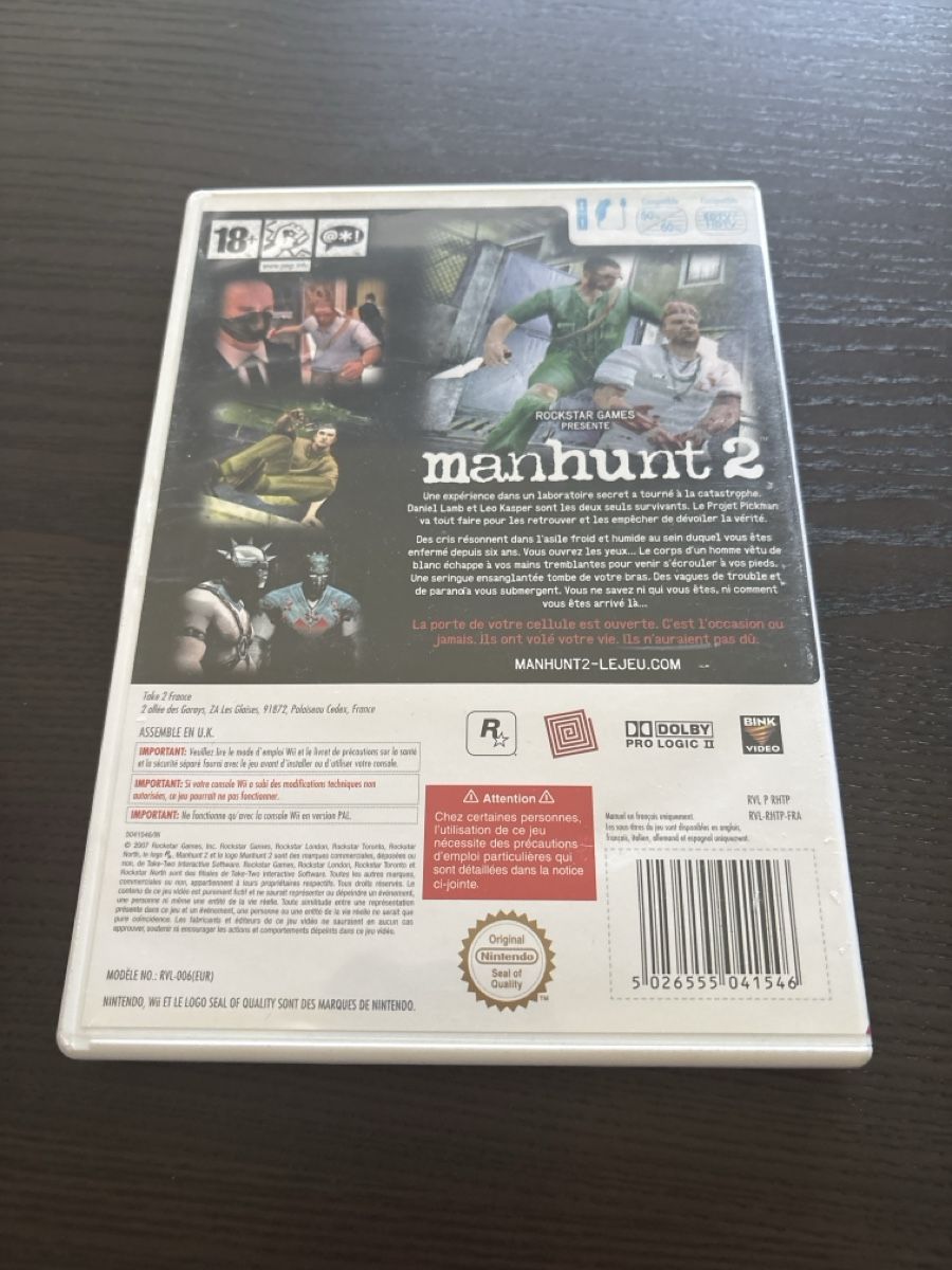 Nintendo Giochi: Jeu Retro Manhunt 2 Nintendo Wii – Usato da Meyrin venduto da did_bqr5 1