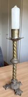 Bougeoir ancien néo-gothique 1900 laiton héritage brocante