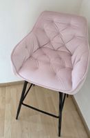 Samtstuhl Rosa im Chesterfield-Look, sehr bequem!