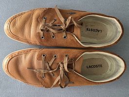 Lacoste Schuhe, Gr. 45, Braune Sneakers für Herren