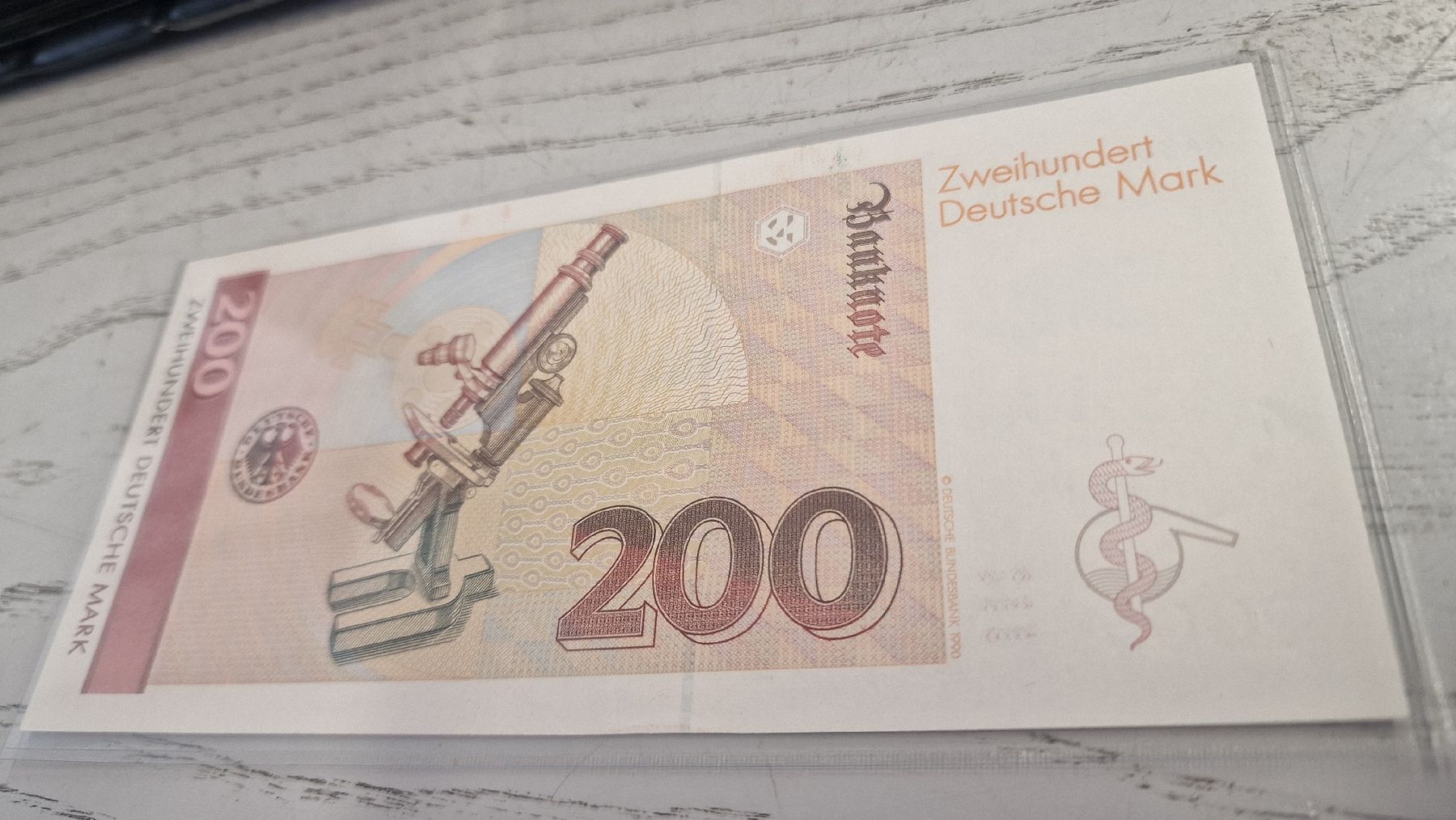 Billets de banque: 200 Deutsche Mark Banknote  1989 – Neuf avec emballage d'origine à Herisau par Antiques.AR 1