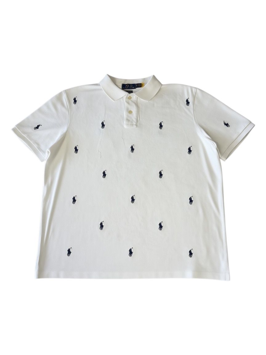 Ralph Lauren Polos: Polo Ralph Lauren blanc Multi logo bleu - XL QR code #25 – Neuf (Voir description) à Hauterive NE par Leo_o