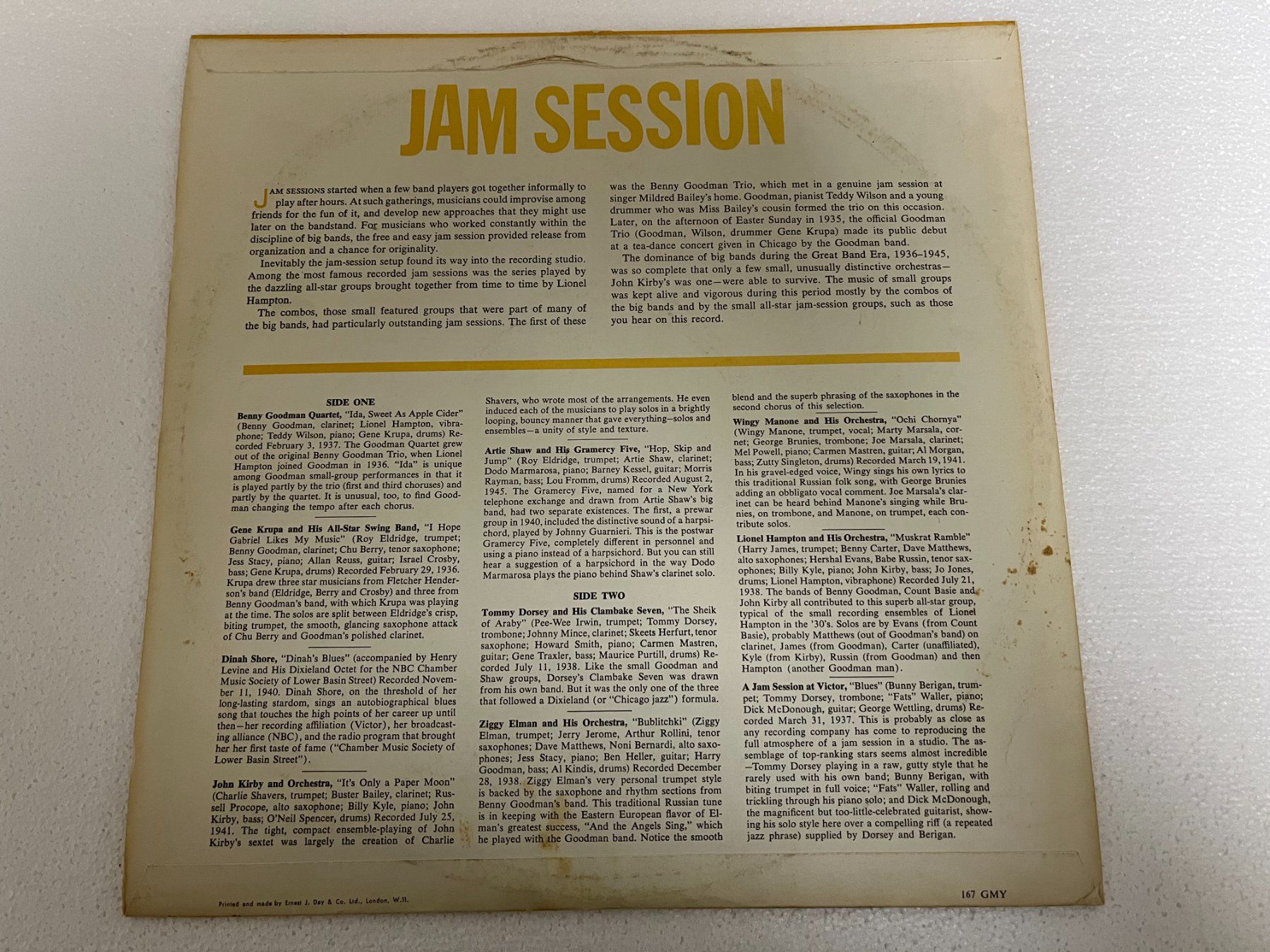 Dischi in vinile: Schallplatten Vinyl LP Jam Session LP – Usato da Mumpf venduto da dadaboygugu 1