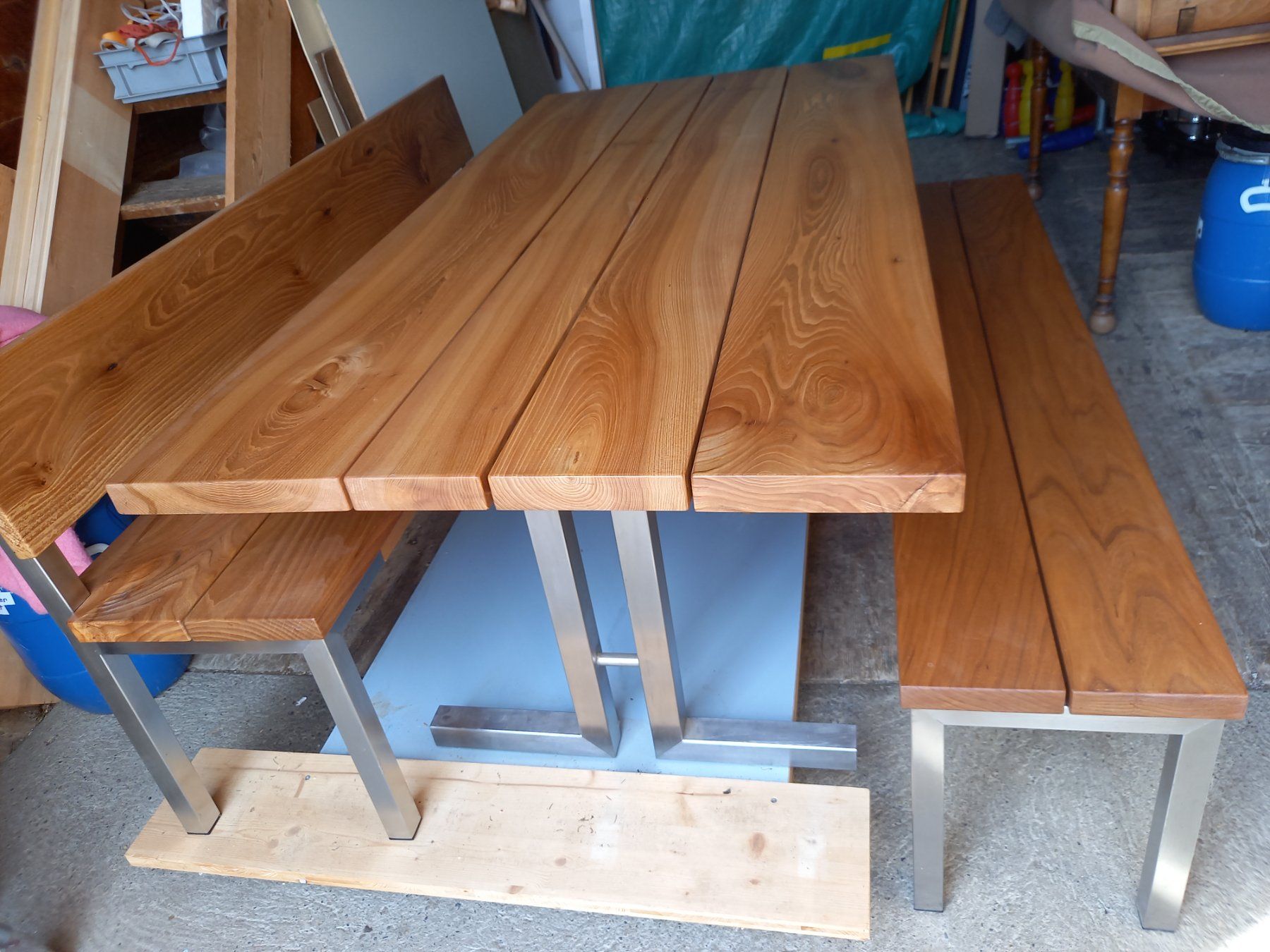 Set di tavolo e panche: Tischgarnitur für die Pergola – Nuovo (secondo la descrizione) da Nesslau venduto da Jakobi01 3