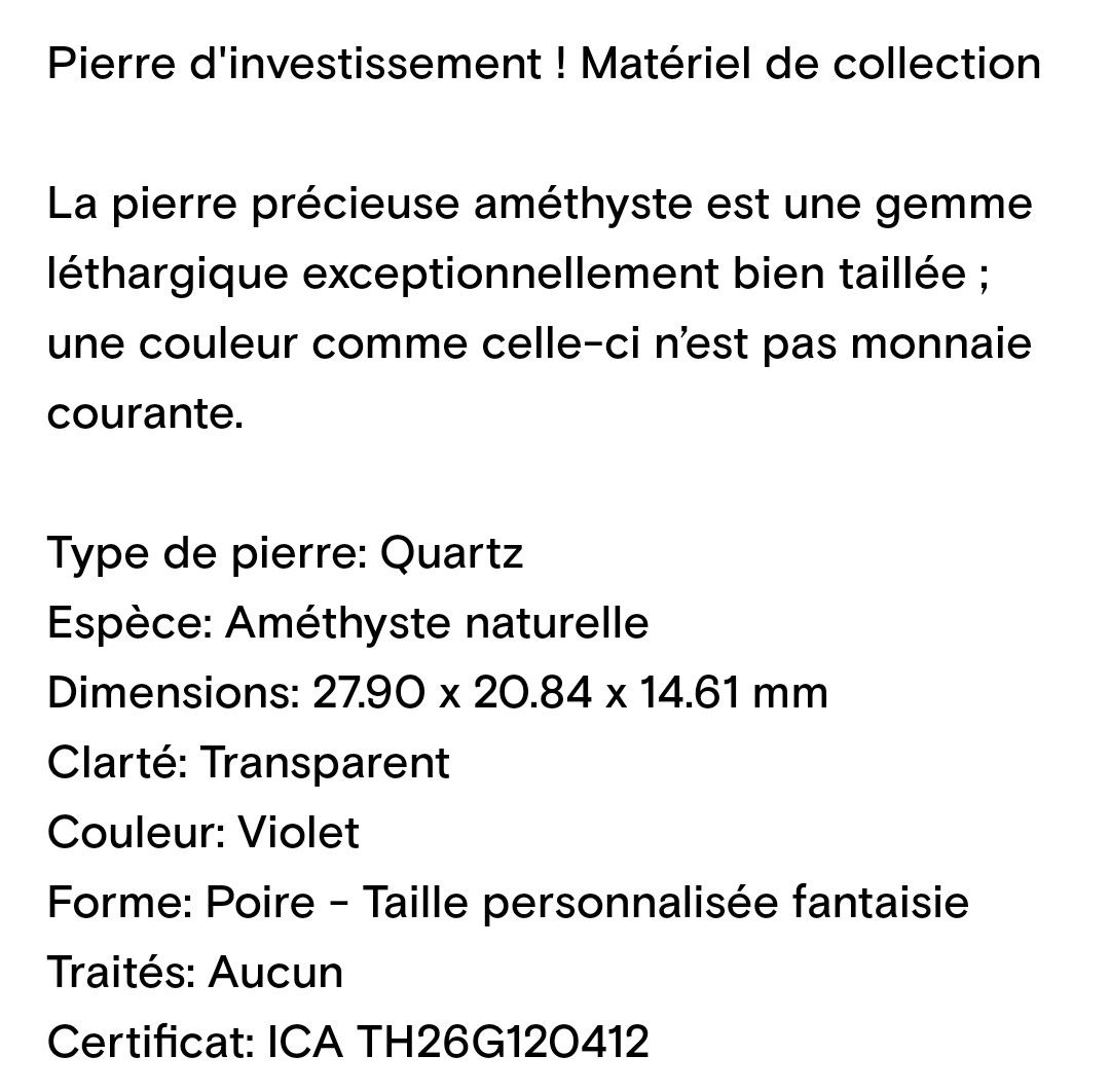 Pietre preziose: améthyste 47.43 carats  – Nuovo e nell'imballaggio originale da Sornard-Nendaz venduto da JYTI90 5