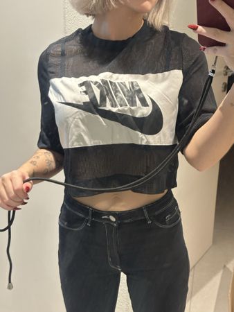 Nike Sommer Top, Mesh, Schwarz/Weiss, Grösse S - Neu!