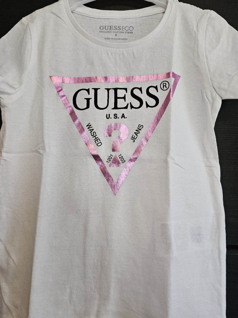 Guess Camicette, T-shirt & Top: Guess T-Shirt Mädchen Gr. 6 J – Usato da Laufen venduto da Taty007