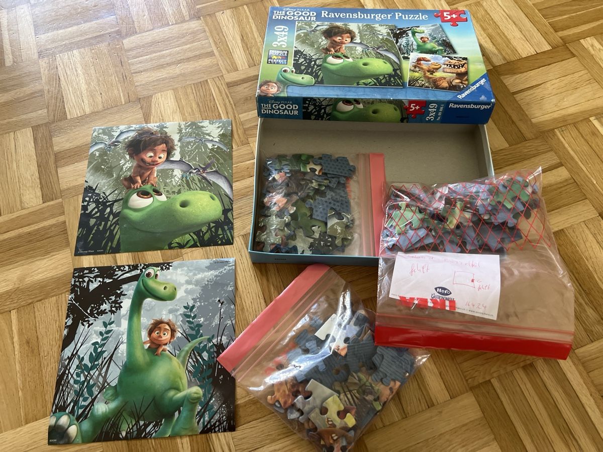 Ravensburger Puzzle: Puzzle "The Good Dinosaur" 3x49 Teile – Usato da Zuchwil venduto da Commander0 1